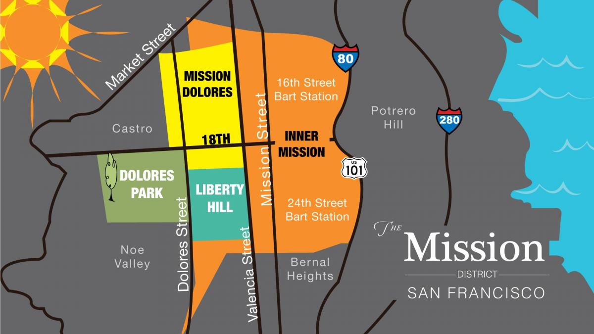 Mapa misija je okrug San Francisco