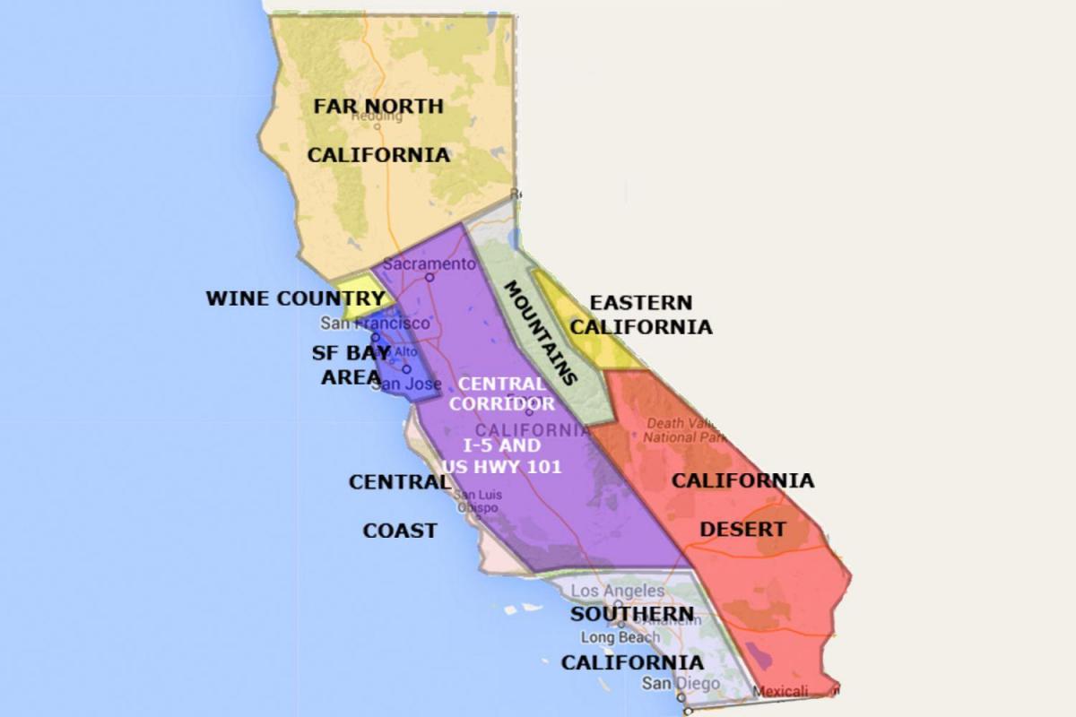 San Francisco u kaliforniji na mapi