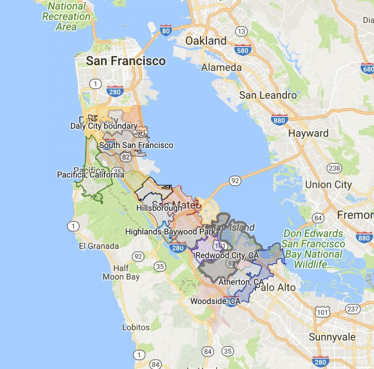Karta za San Francisco grada