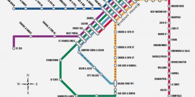SF muni metro mapu