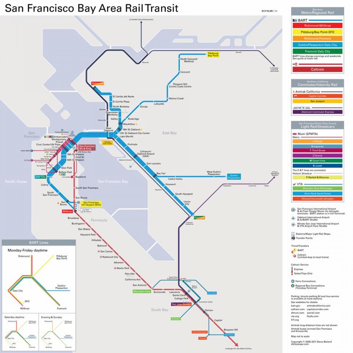 bart stanice San Francisco mapu