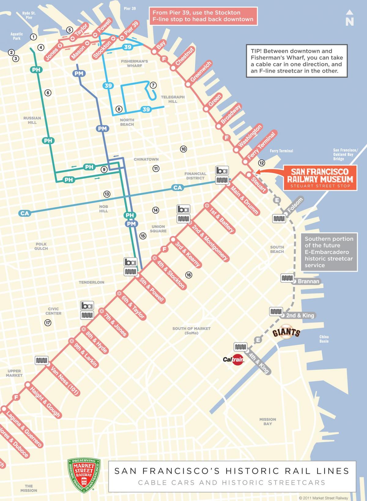 Karta za kablovsku auto putu ka San Francisku