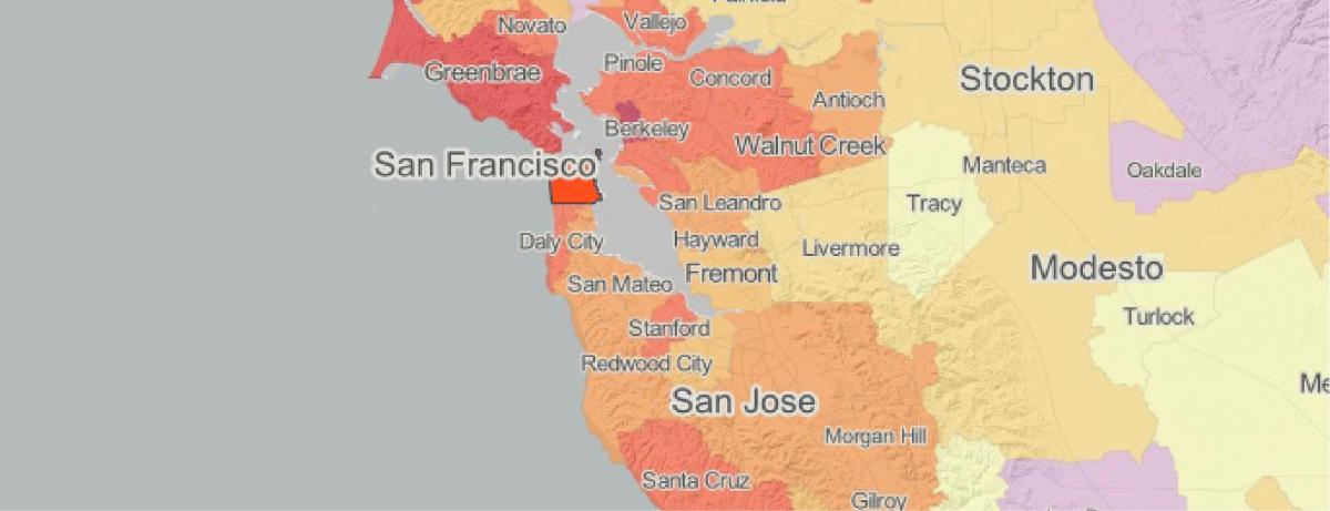 Mapa kartu San Francisco