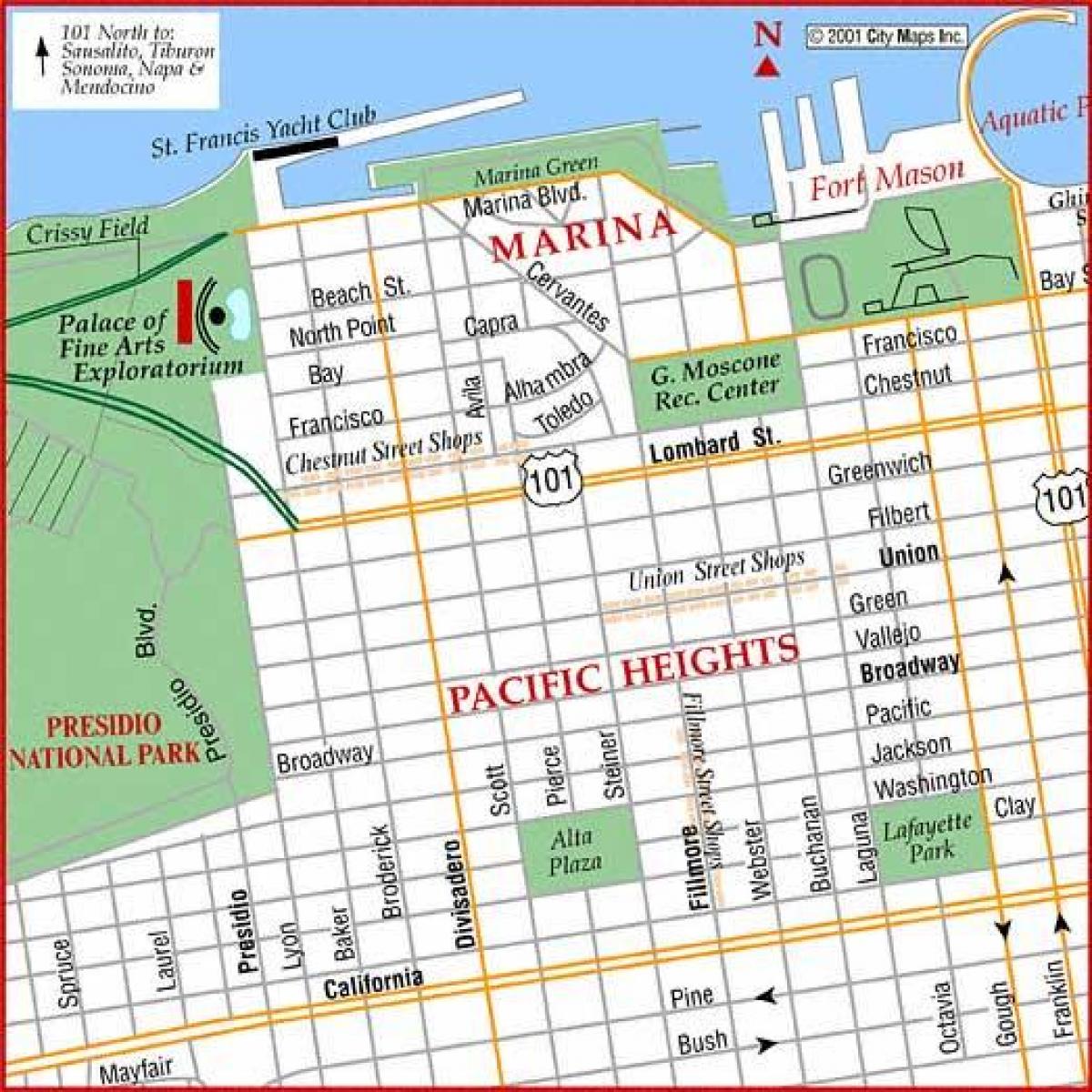 San Francisco marina mapu
