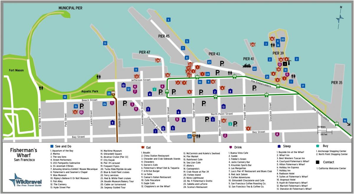 karta za San Francisco ribarski gat