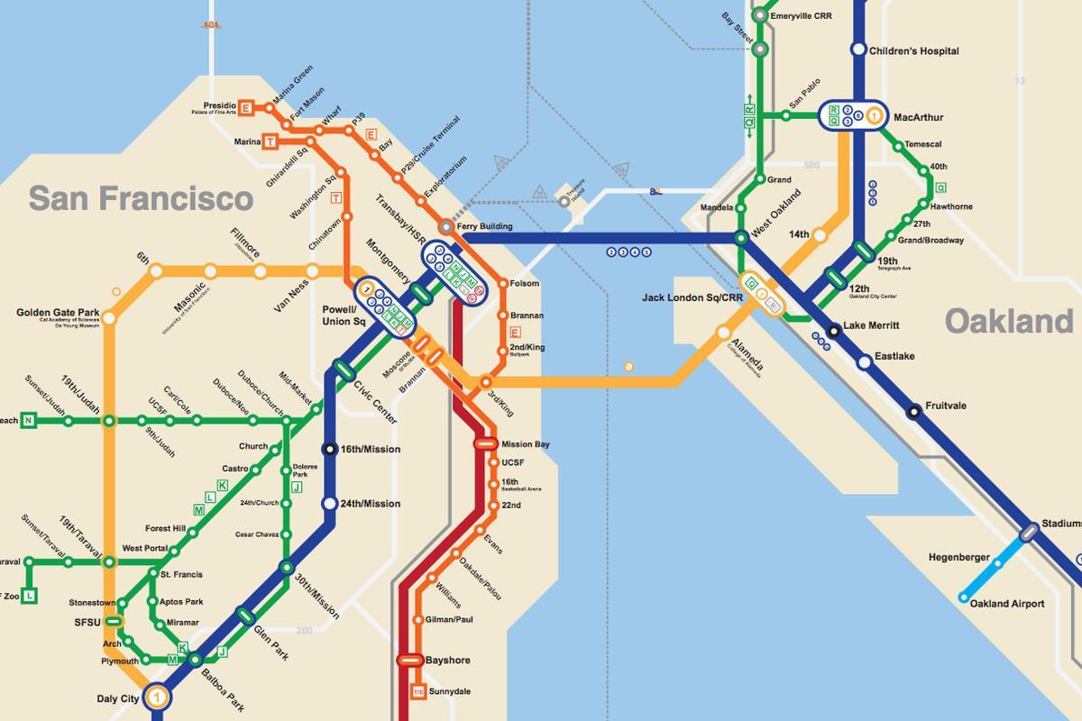 San Francisco u podzemlje mapu