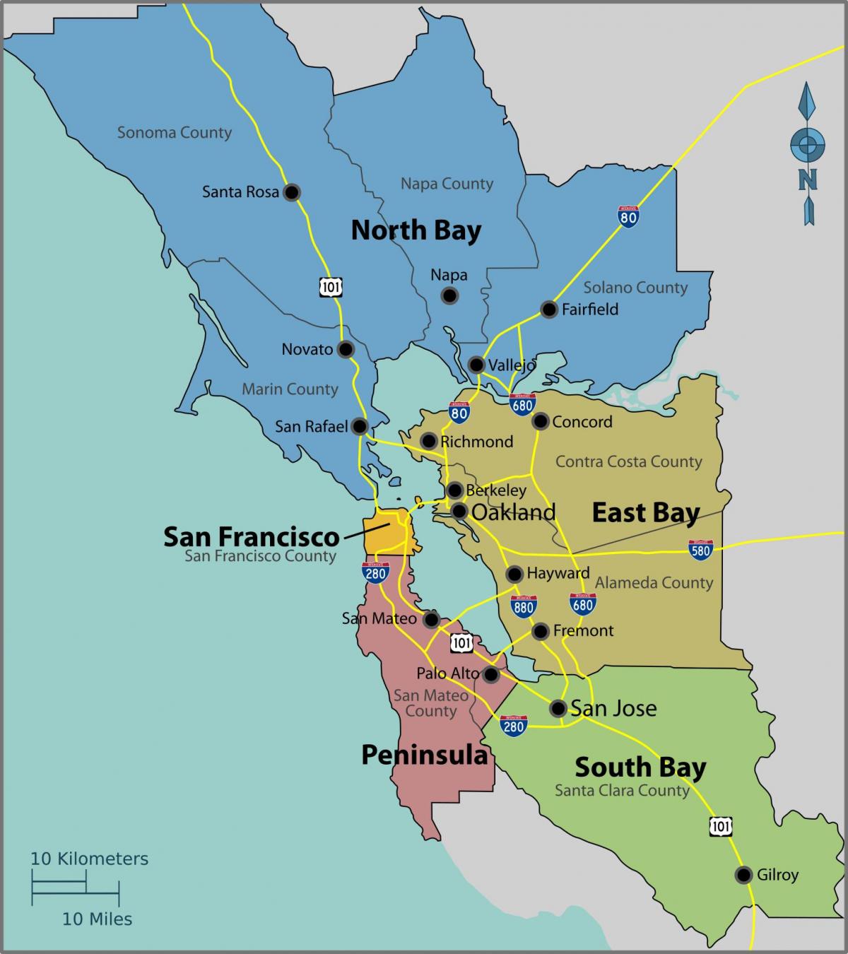 San Francisko na mapi