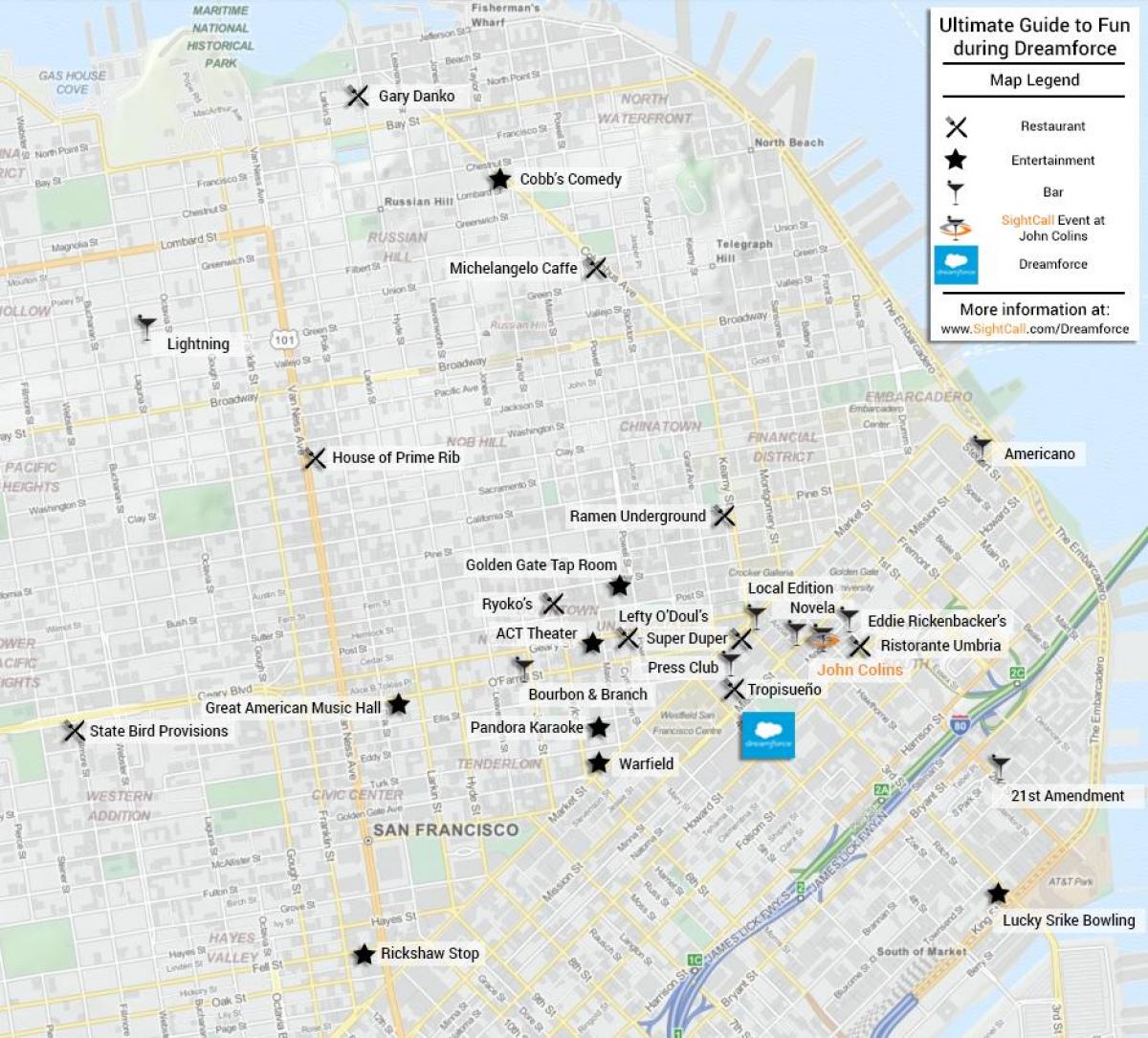 Karta za San Francisco baru