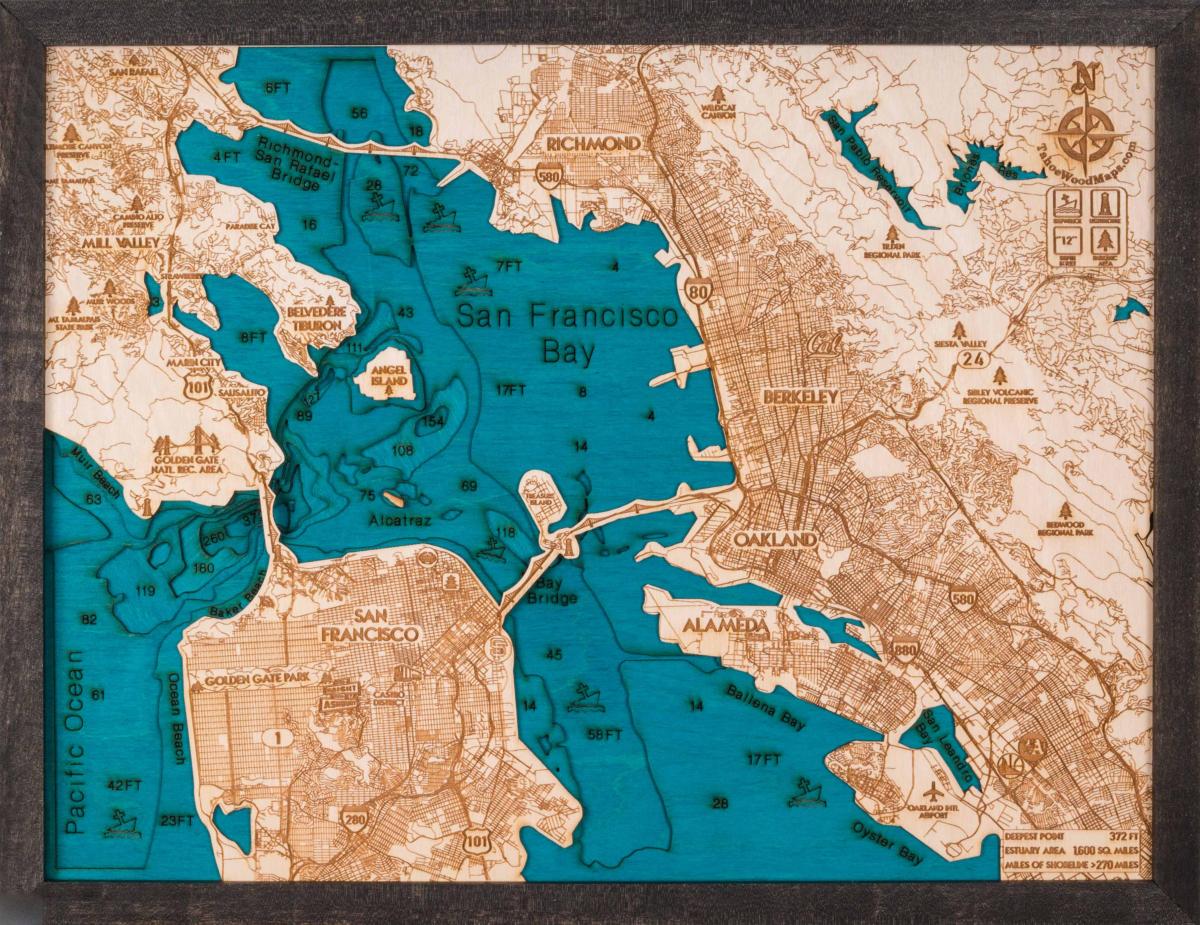 Karta za San Francisco drva
