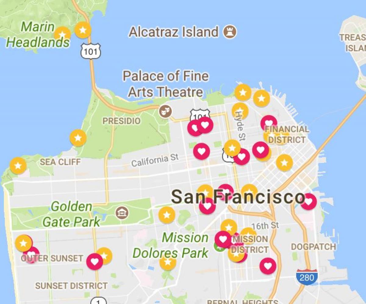 Karta za San Francisco financijsko