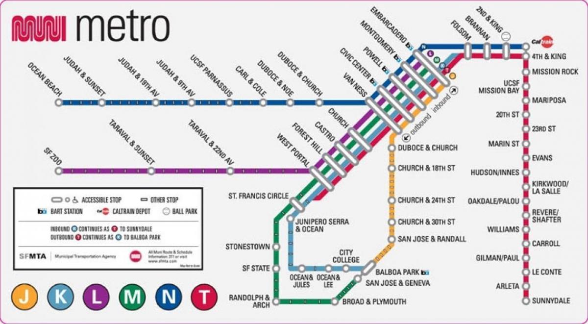 San Fran metro mapu