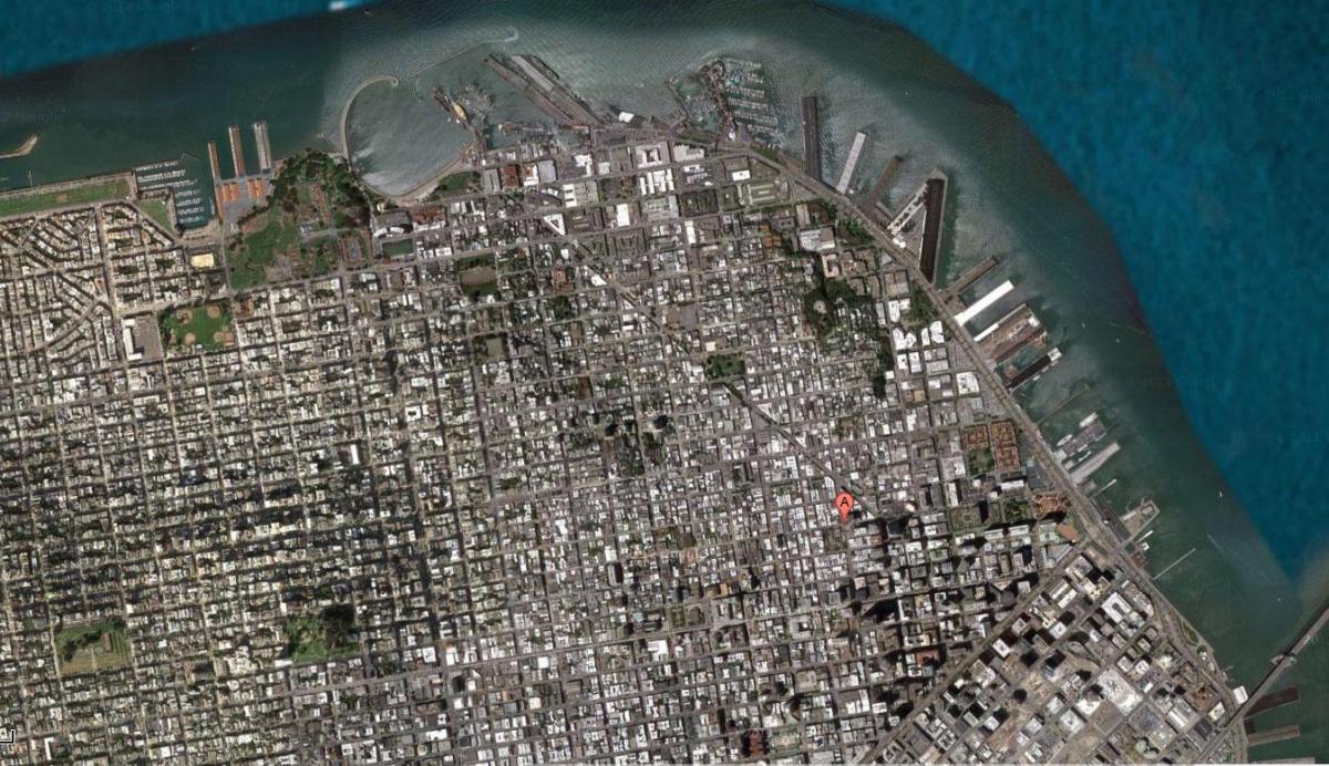 Karta za San Francisco satelit