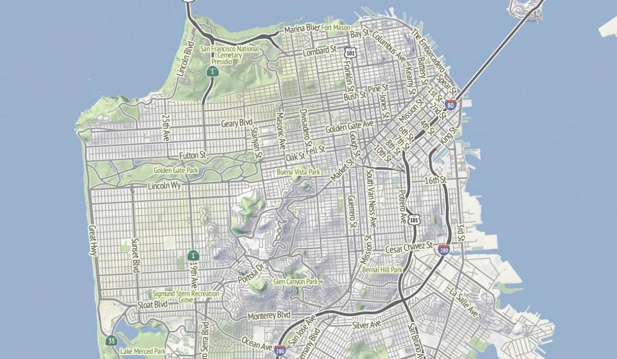 Karta za San Francisco teren