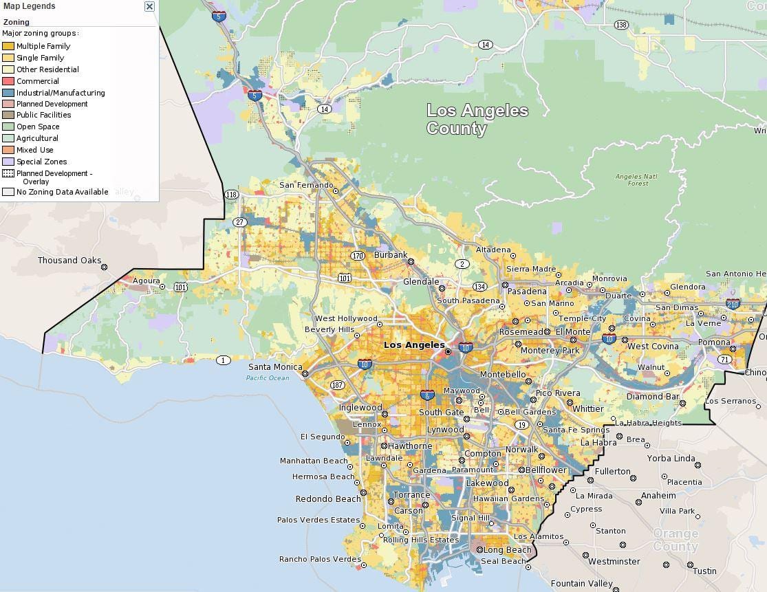 Karta za San Francisco urbanističke 