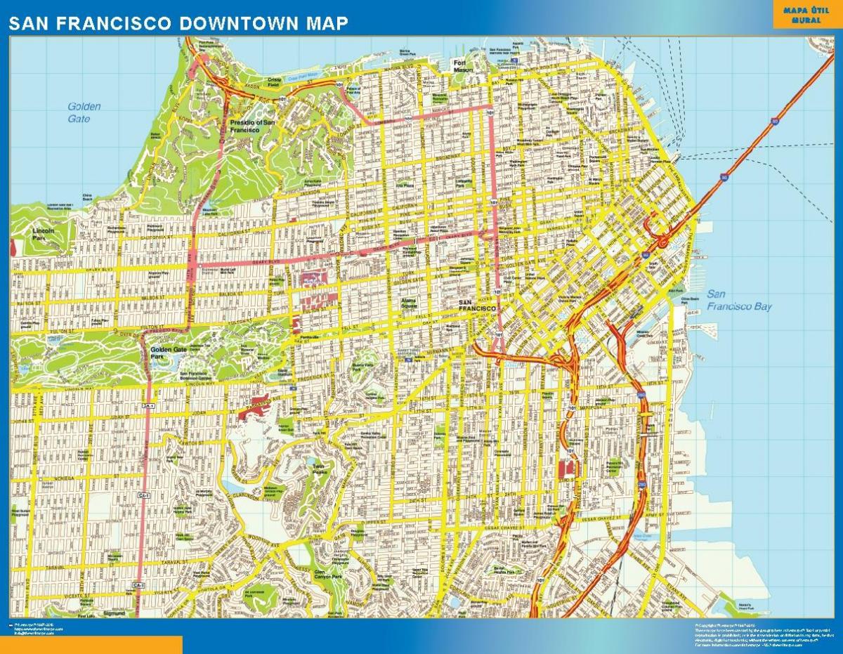 Karta za San Francisco zid