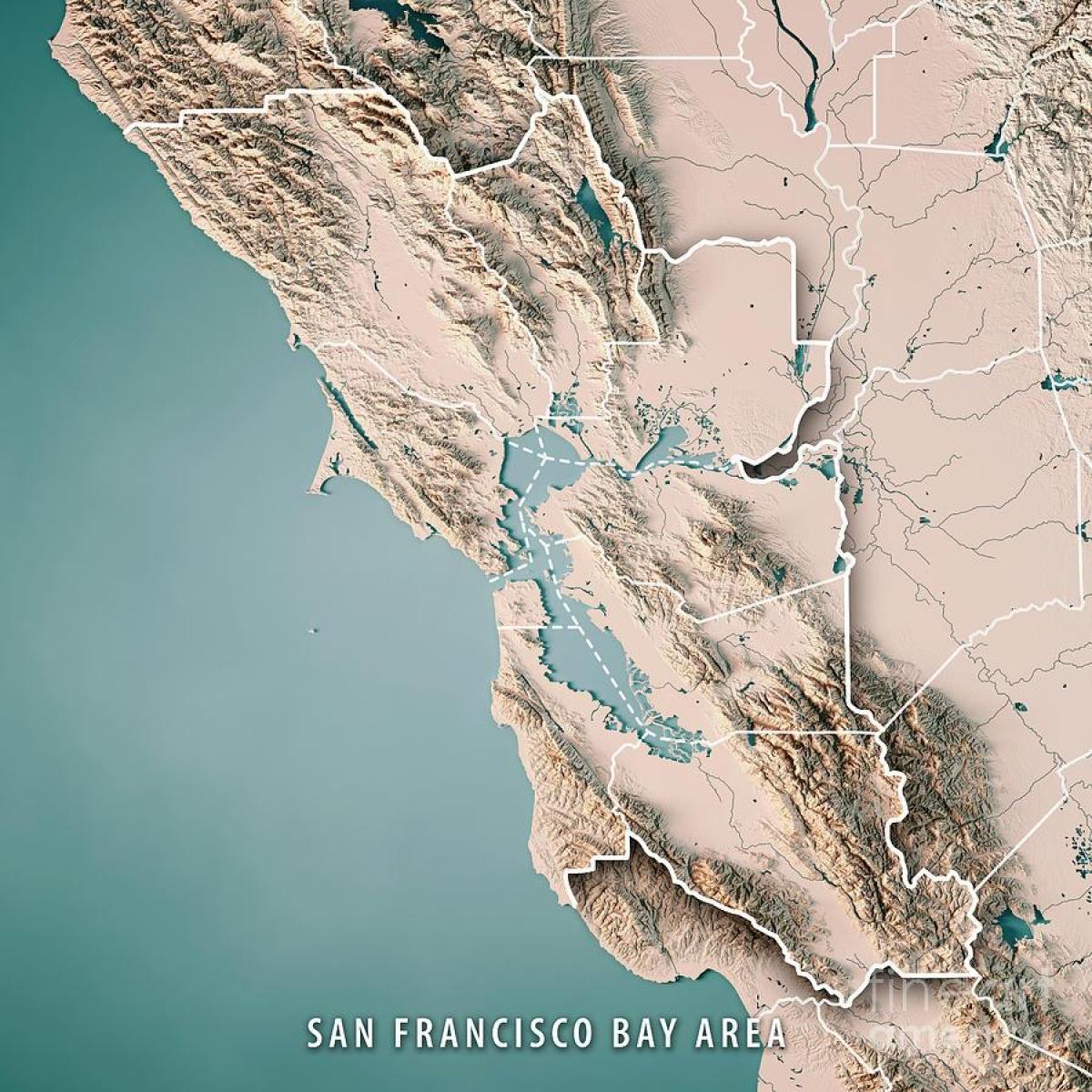 Karta za San Francisko topografske 