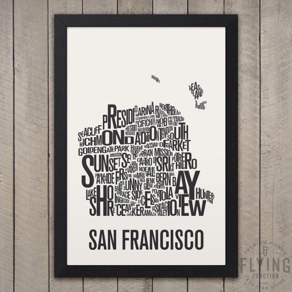 San Francisco štampariju mapu