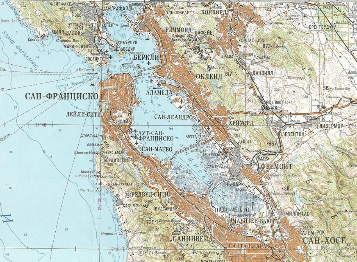 Mapa sovjetski San Francisco