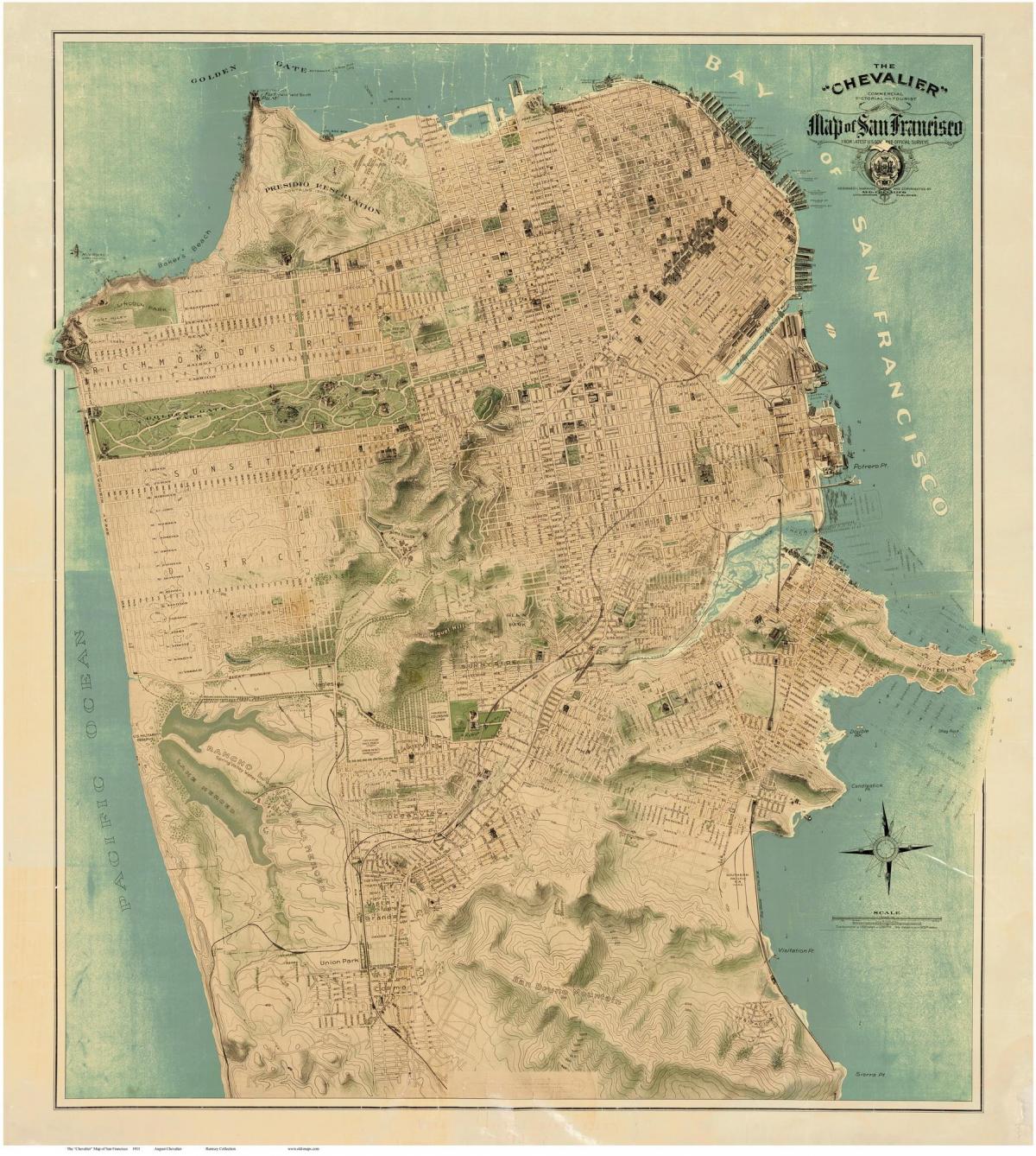 Mapa stari San Francisco 