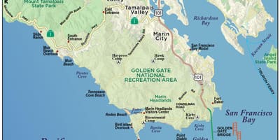 Mapa crveni šumi San Francisco