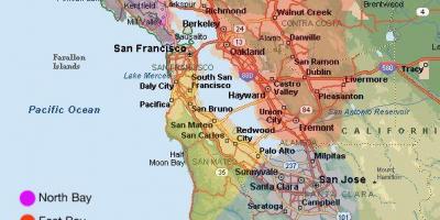 San Franciska mapu i okolno podrucje