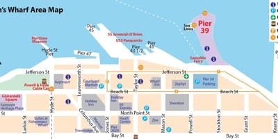 Karta za San Francisco pristaništa 39 oblast