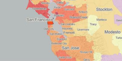 Mapa kartu San Francisco