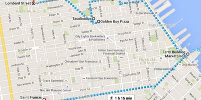 Kineska četvrt San Francisco hoda obilazak mapu