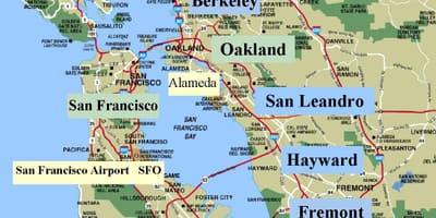 Karta iz San Franciska kaliforniji