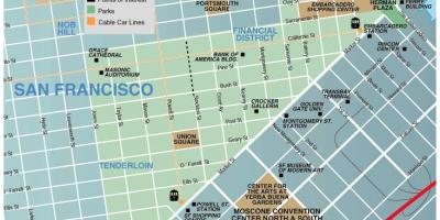 Mapi od union trga područje San Francisca