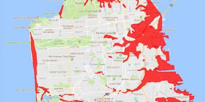 San Francisco područja izbjeći mapu