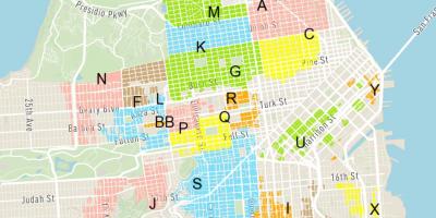 Besplatno ulici parking San Francisco mapu
