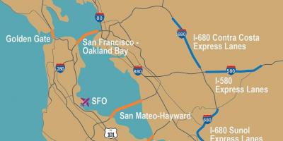 Danak putevi San Francisco mapu