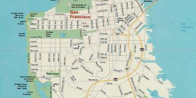 Karta za San Francisco glavna atrakcija