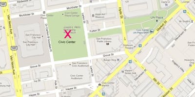 Karta za San Francisco građansko centru