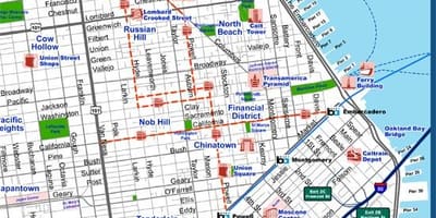 Karta za San Francisco gradske ulice
