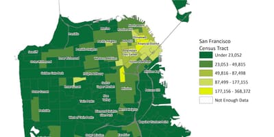 Karta za San Francisco naseljenosti