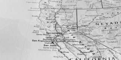 Crni i bijeli mapu San Francisco
