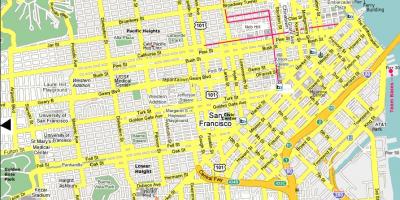 San Francisco mjesta interesa mapu
