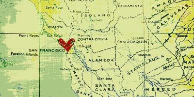 Srce u San Franciscu mapu