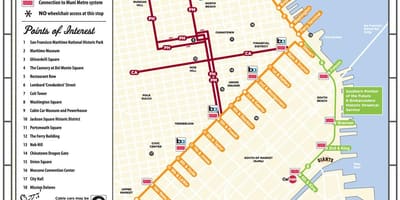 SFO tramvaj mapu