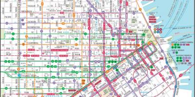 San Francisco javni prevoz je mapa