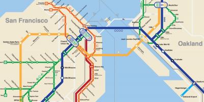 SFO metro mapu