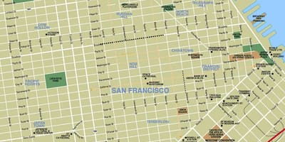 San Fran turističke mapu