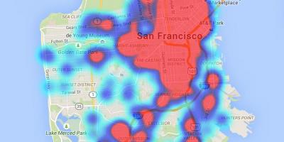 Vrućina mapu San Francisco