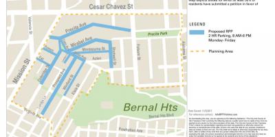 Mapa SFmta ulici čišćenje
