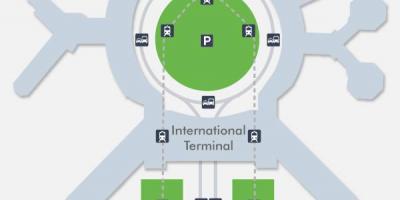 Mapa na SFO aerodrom terminal 1