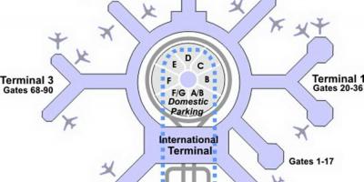 Mapa na SFO terminal g.