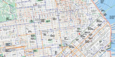 Mapa na SFO turističke
