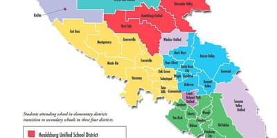 San Francisko skola u okrugu mapu